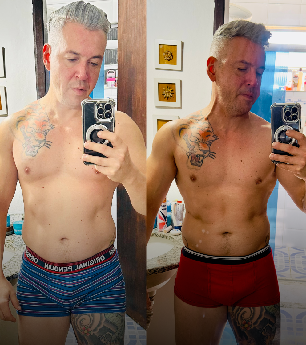 André Lucas Santiago - antes e depois