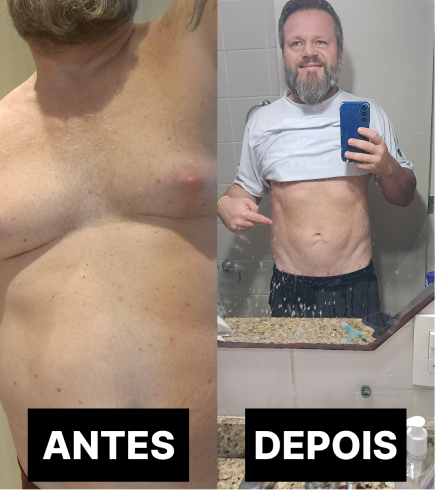 André Lucas Santiago - antes e depois